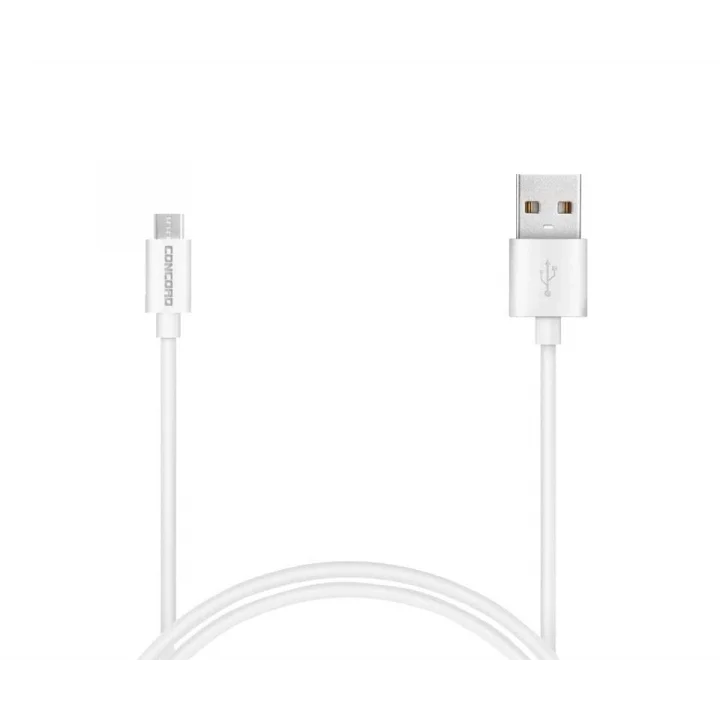 Concord C-321 2.1A 100cm Micro USB Data ve Şarj Kablosu - Beyaz