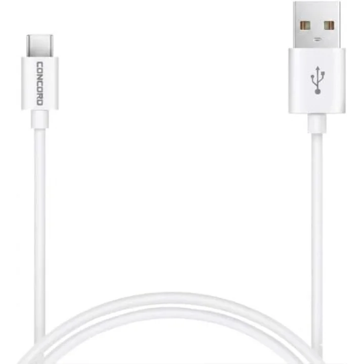 Concord C-821 2.1A 100 CM Type-C Şarj ve Data Kablosu Beyaz - Akıllı Telefonlar ve Tabletler İçin