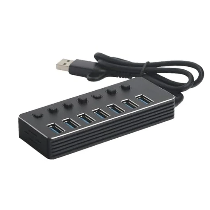 Connect Master 7+1 Hızlı Şarj Adaptörlü USB Hub, USB 3.0