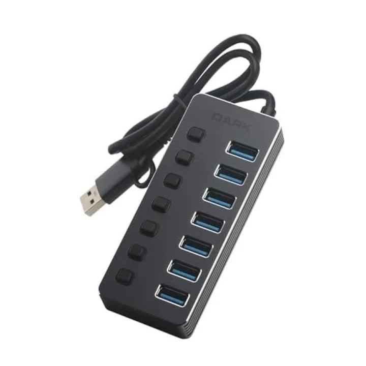 Connect Master 7+1 Hızlı Şarj Adaptörlü USB Hub, USB 3.0