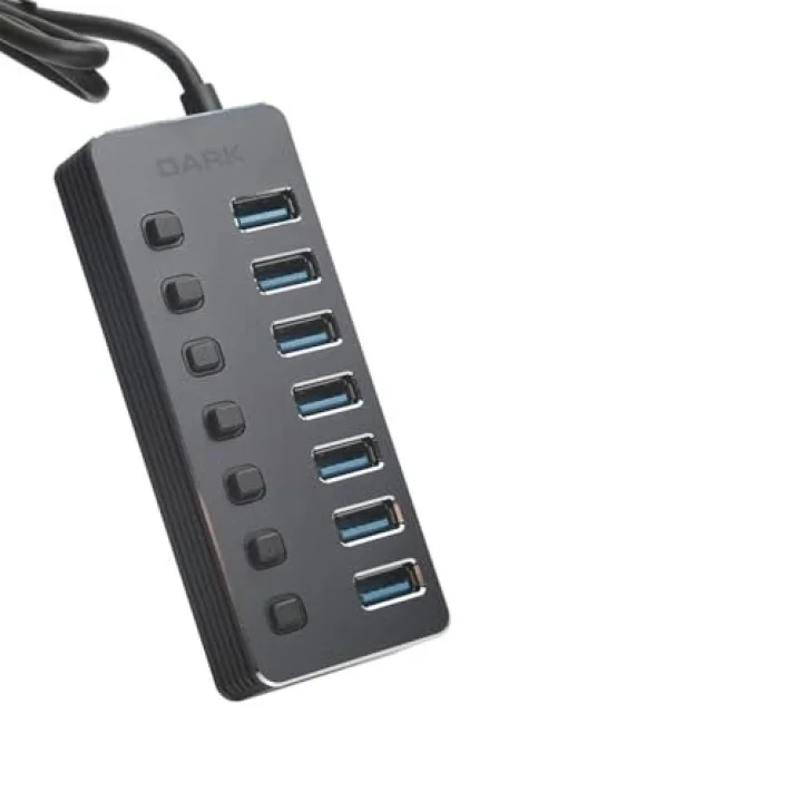 Connect Master 7+1 Hızlı Şarj Adaptörlü USB Hub, USB 3.0