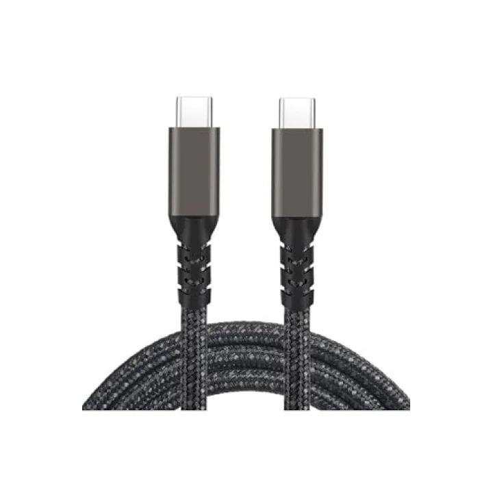 CONSTRAIN Siyah 2.Jenerasyon Type, C to Type, C İle Uyumlu USB3.2 PD Data Kablosu 100W 20Gbps 4K 60Hz 0.2 m