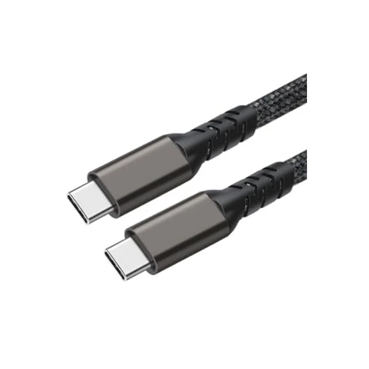 CONSTRAIN Siyah 2.Jenerasyon Type, C to Type, C İle Uyumlu USB3.2 PD Data Kablosu 100W 20Gbps 4K 60Hz 0.2 m