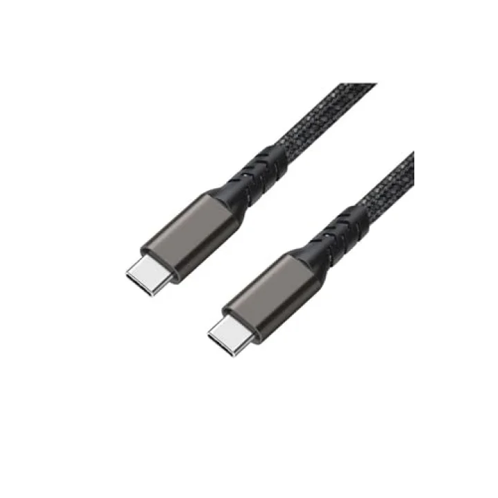 CONSTRAIN Siyah 2.Jenerasyon Type, C to Type, C İle Uyumlu USB3.2 PD Data Kablosu 100W 20Gbps 4K 60Hz 0.2 m