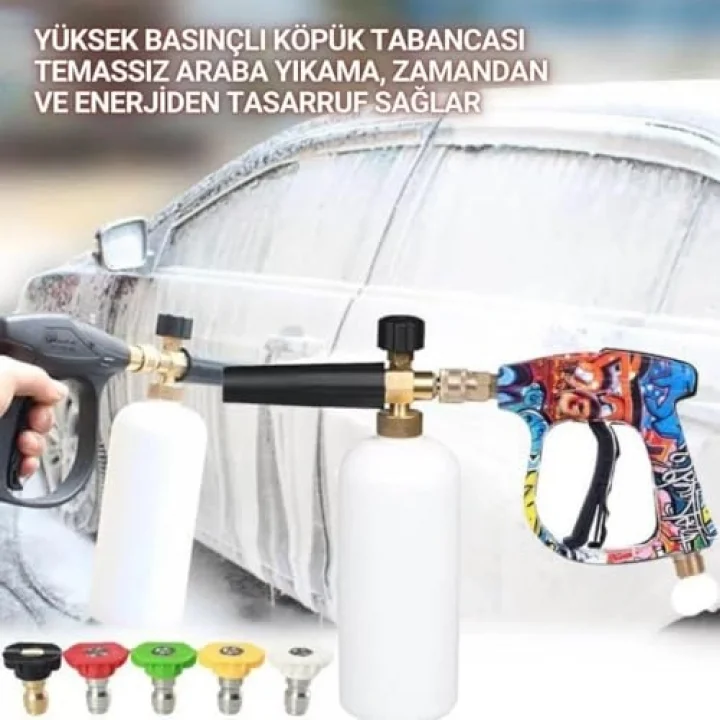 Coofbe Karcher K Serisi İle Uyumlu 5 Nozzle Set Basınçlı Araç Yıkama Tabancası Seti Basınçlı Yıkama Makinesi Bear