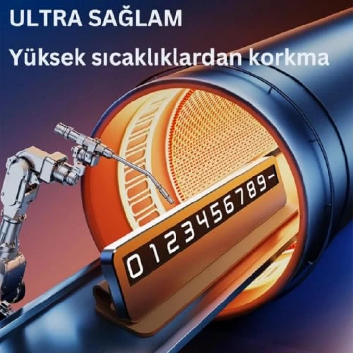 Coofbe Premıum Deri Alaşım Gizlenebilir Araç Park Telefon Numaratörü Geçici Park Telefon Numaratörü