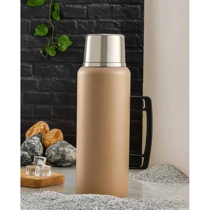 Cooker 1,5 Litre Kulplu Çelik Termos CKR-2085 Bej