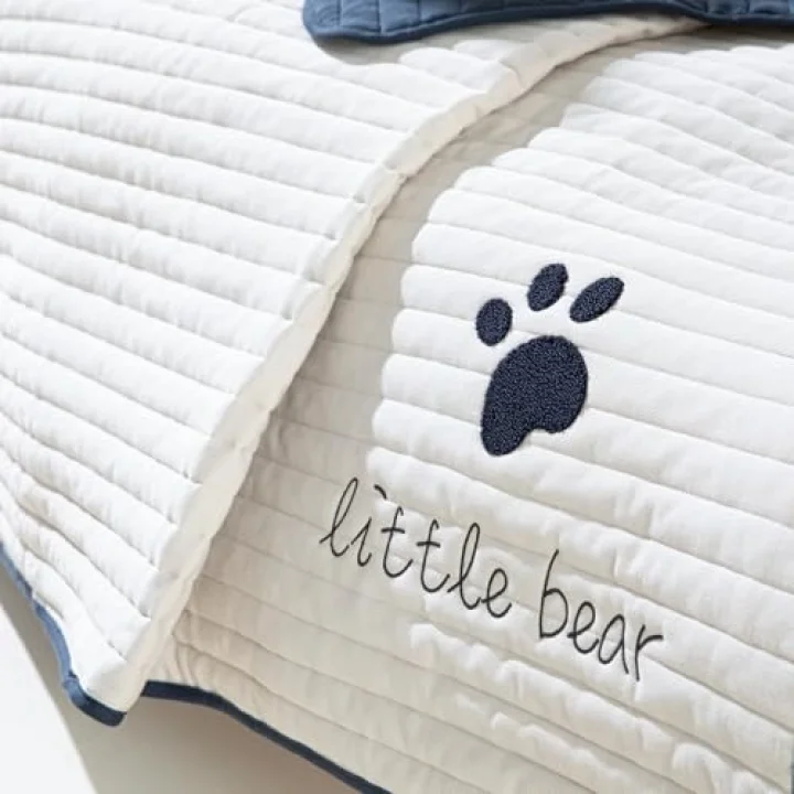 Cool Bear Yatak Örtüsü BEJ/LACİVERT
