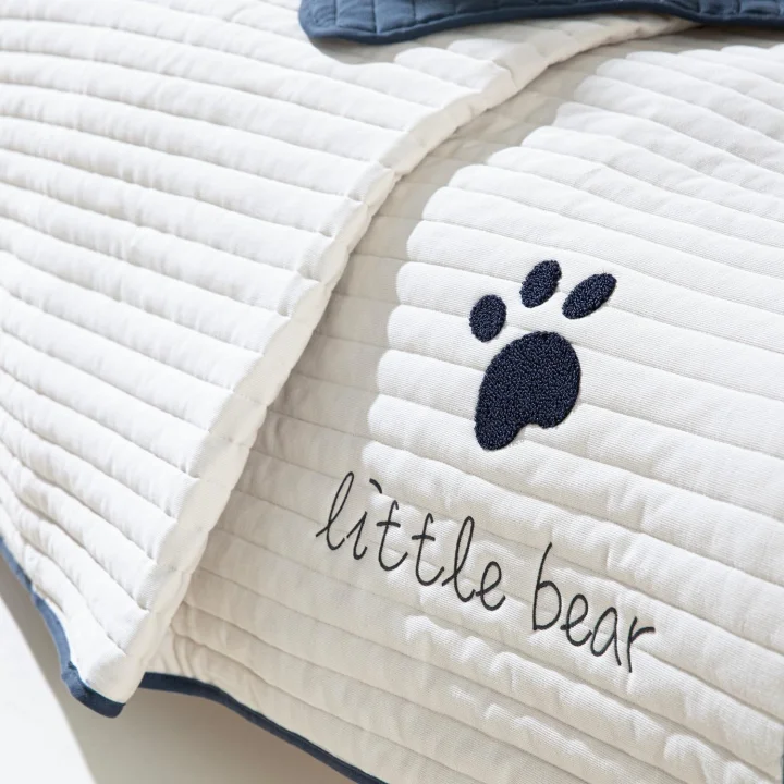 Cool Bear Yatak Örtüsü BEJ/LACİVERT