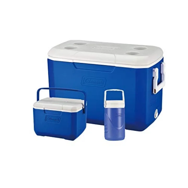 Cooler Box Combo 3lü Set, Poly-lite 48QT + Performance Serisi 6 Kişilik Cooler, 0,5 Litre Su Matarası