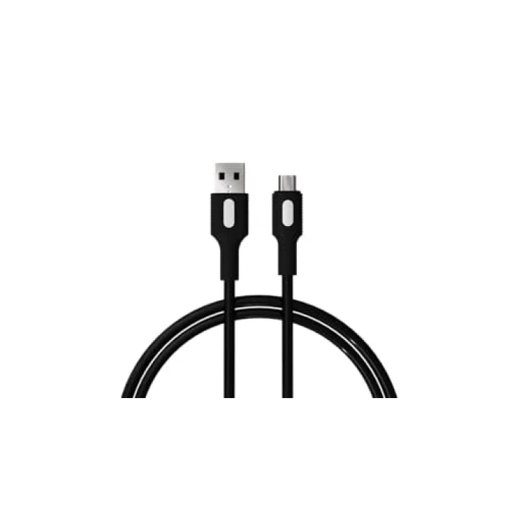 Coral Micro USB Hızlı Şarj Kablosu (Siyah + Beyaz/Siyah Uç) (120 CM)