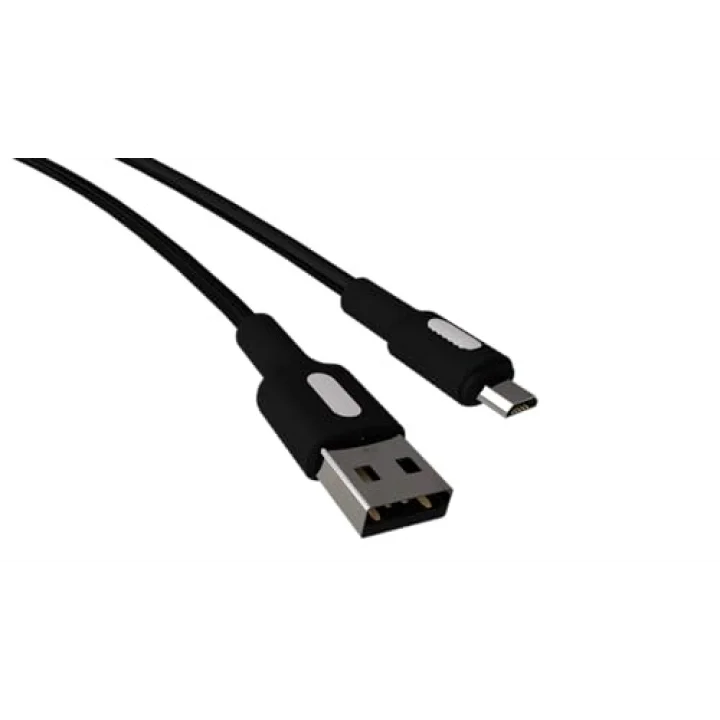 Coral Micro USB Hızlı Şarj Kablosu (Siyah + Beyaz/Siyah Uç) (150 CM)