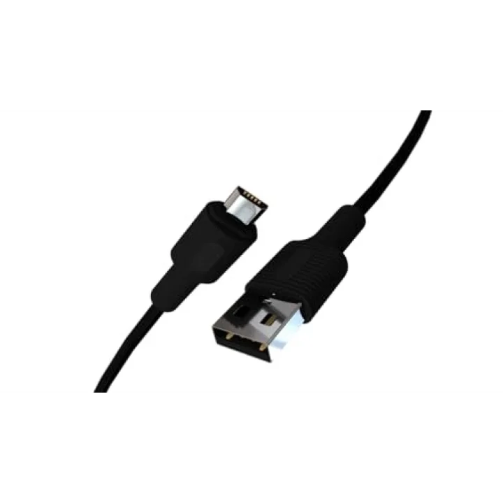 Coral Micro USB Hızlı Şarj Kablosu (Siyah + Siyah Uç) (150 CM)