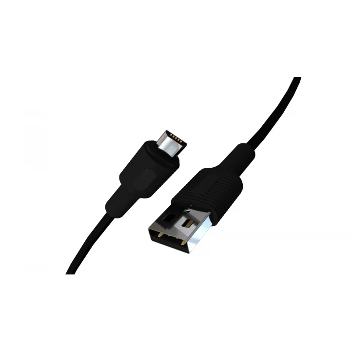Coral Micro USB Hızlı Şarj Kablosu (Siyah + Siyah Uç) (150 CM)