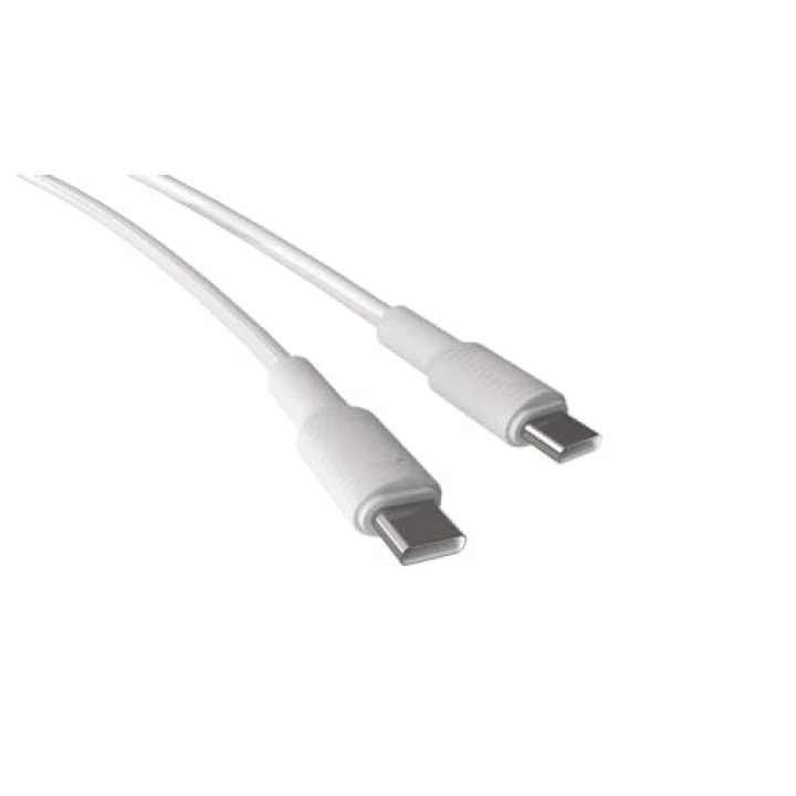 Coral Type C-C Power Delivery Hızlı Şarj Kablosu, Beyaz Kablo, Beyaz/Beyaz Uçlar (150 CM)