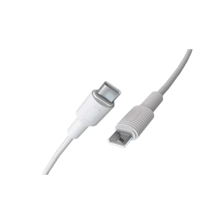 Coral Type C-C Power Delivery Hızlı Şarj Kablosu, Beyaz Kablo, Beyaz/Beyaz Uçlar (150 CM)