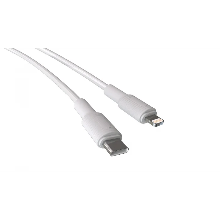 Coral Type C-Lightning 27Watt PD Hızlı Şarj Kablosu (Beyaz) (120 CM)