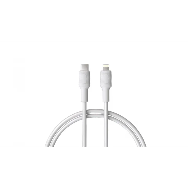 Coral Type C-Lightning 27Watt PD Hızlı Şarj Kablosu (Beyaz) (120 CM)