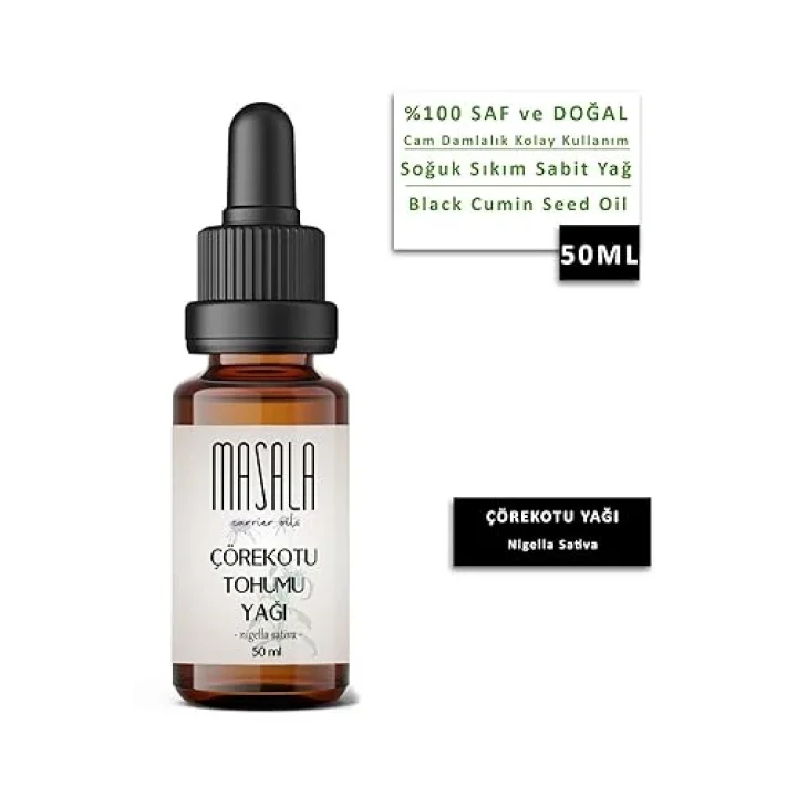 Çörekotu Yağı 50 ml. Soğuk Pres (Black Cumin Seed Carrier Oil)