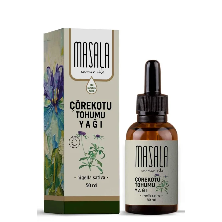 Çörekotu Yağı 50 ml. Soğuk Pres (Black Cumin Seed Carrier Oil)