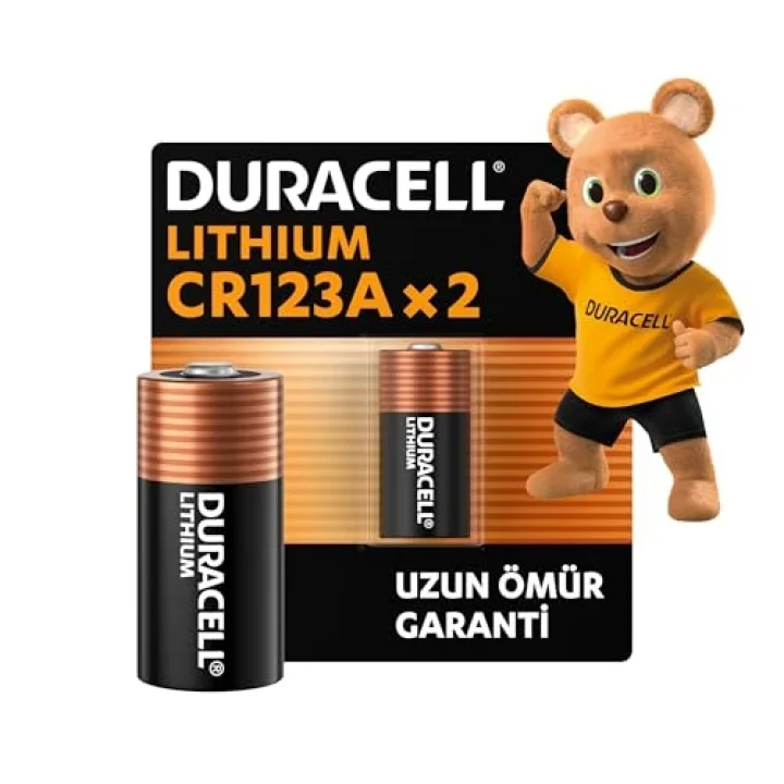 CR123 Yüksek Güçlü Lityum Pil (2’li paket) 3V, CR123A/CR17345
