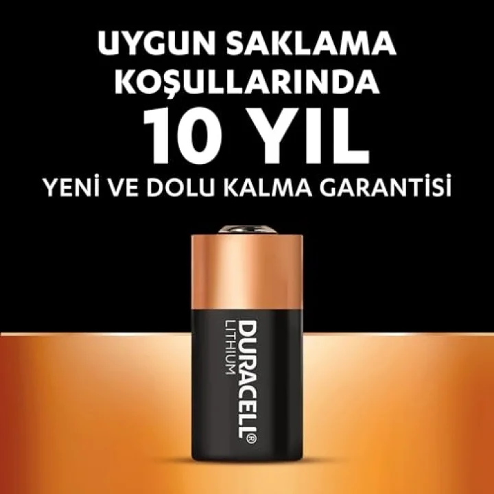 CR123 Yüksek Güçlü Lityum Pil (2’li paket) 3V, CR123A/CR17345
