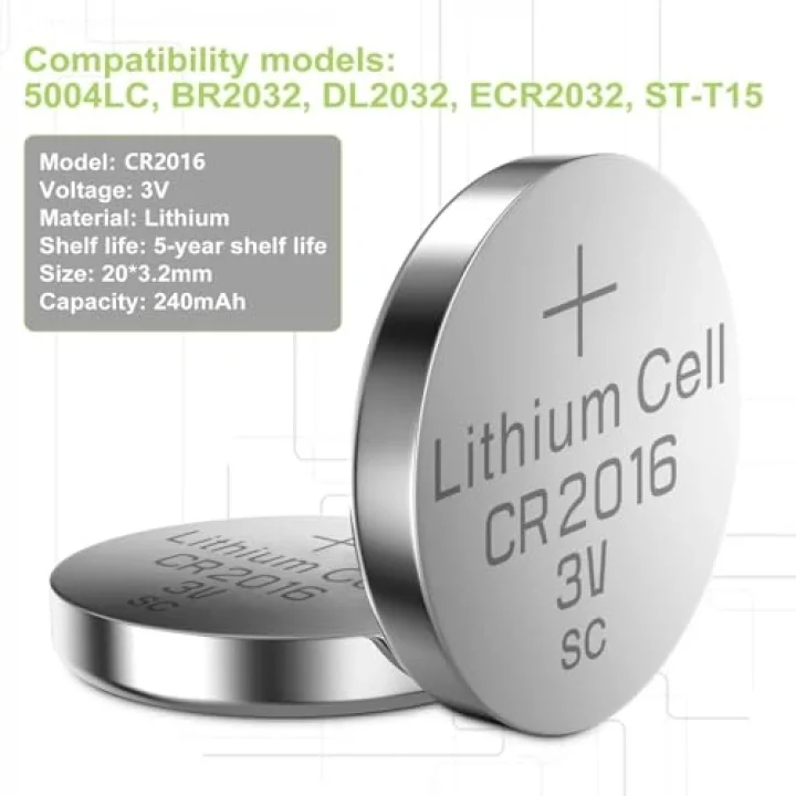 CR2016 Pil 5li Paket Lityum Düğme Pil 3V 2016