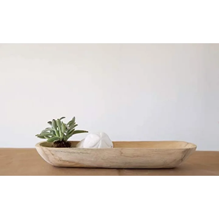 Creative beeinflußt da5397 Pure Deko Paulownia Holz Rechteck Schüssel