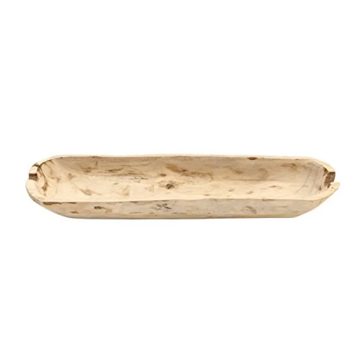 Creative beeinflußt da5397 Pure Deko Paulownia Holz Rechteck Schüssel
