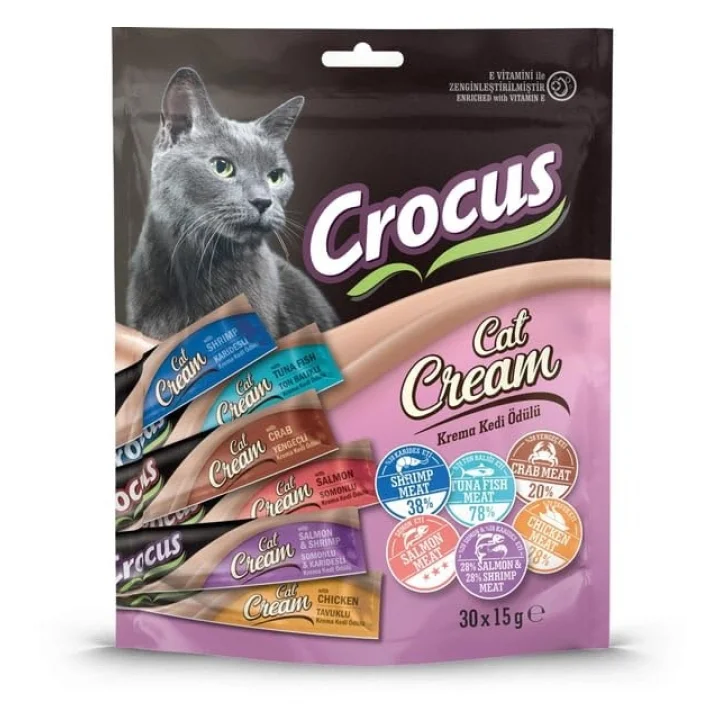 Crocus Multıpack 6 Çeşit Krema Kedi Ödülü 30 Adet x 15 Gr