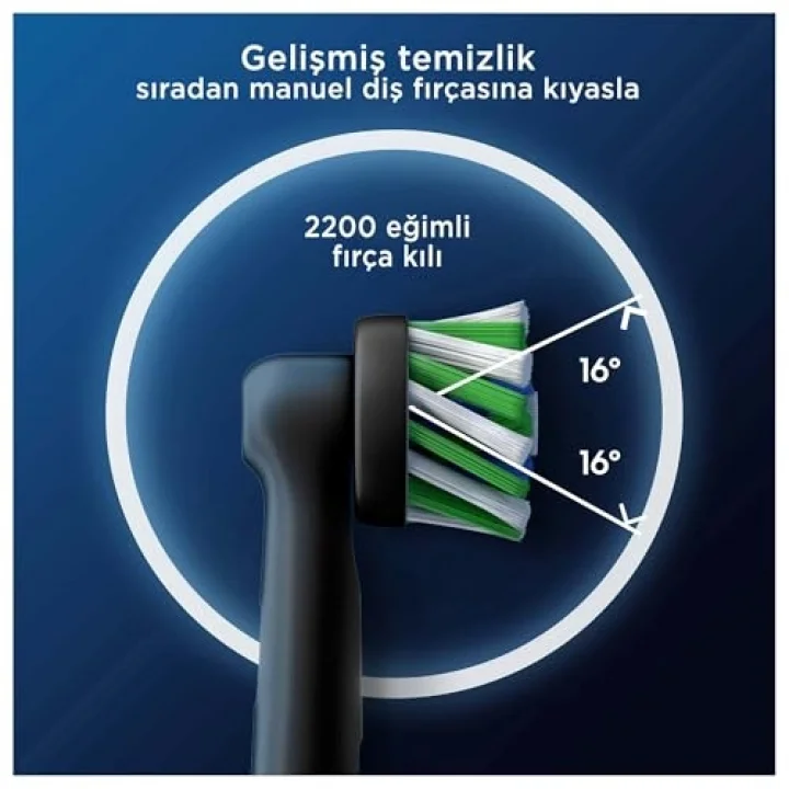 Cross Action X-Filament Siyah Şarjlı Diş Fırçası Yedek Başlığı 4 Adet