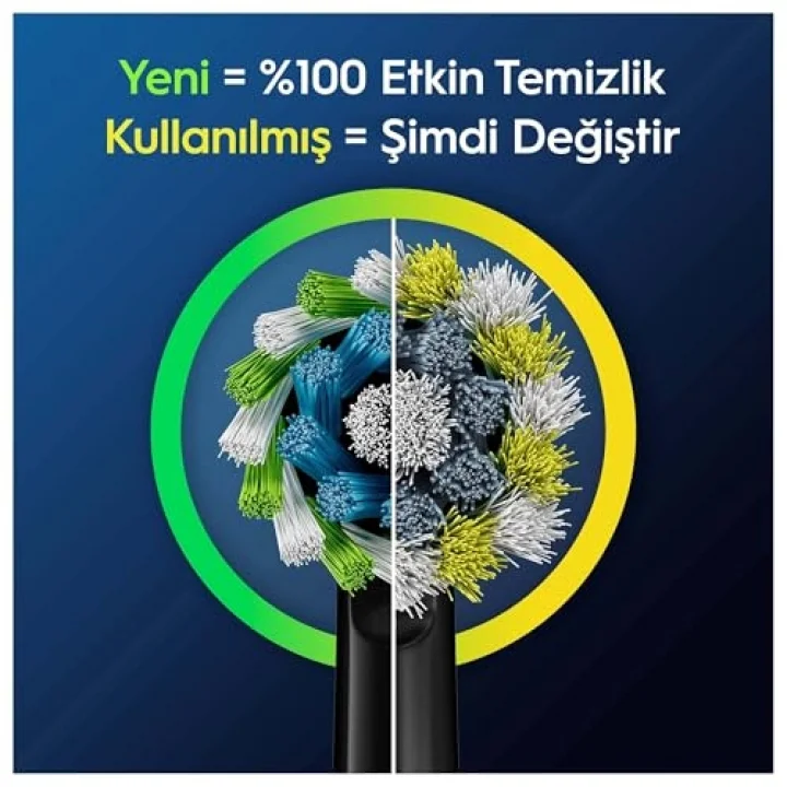 Cross Action X-Filament Siyah Şarjlı Diş Fırçası Yedek Başlığı 4 Adet