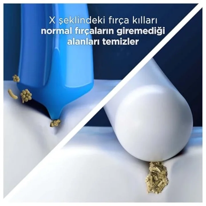 Cross Action X-Filament Siyah Şarjlı Diş Fırçası Yedek Başlığı 4 Adet