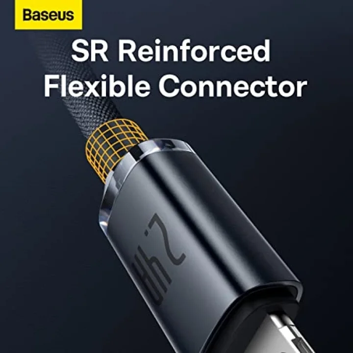 Crystal Shine Hızlı Şarj Kablosu, Lightning – 1.2m, iPhone Uyumlu, Güçlendirilmiş Yapı, Dayanıklı ve Hızlı Veri Aktarımı, Siyah