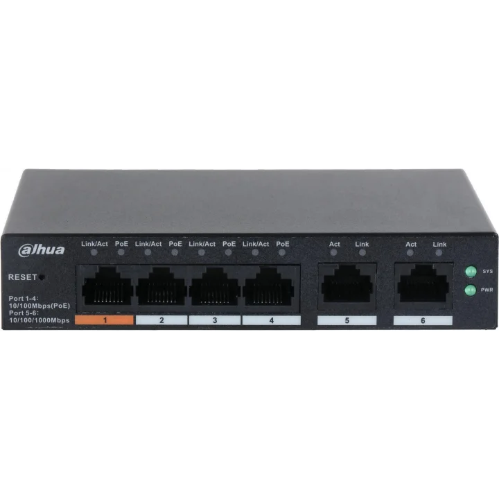 CS4006-4ET-60 4 Port 4XFE-2XGE Yönetilebilir 60W POE Switch