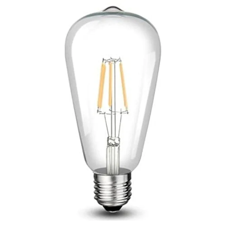 CT-4353 8W/6400K ST-64 UZUN FILAMENT LED AMPUL (BEYAZ) CATA