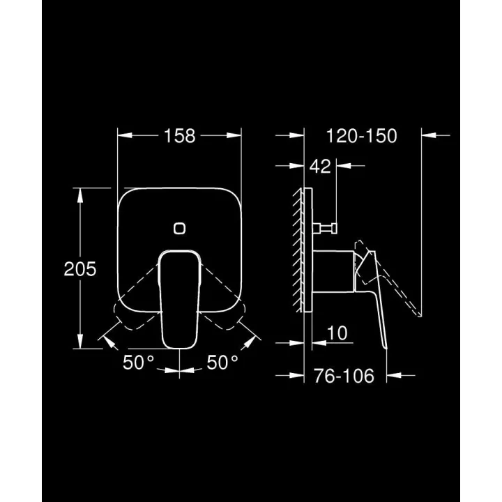Cubeo Ankastre Banyo Duş Bataryası Krom – 1017780000