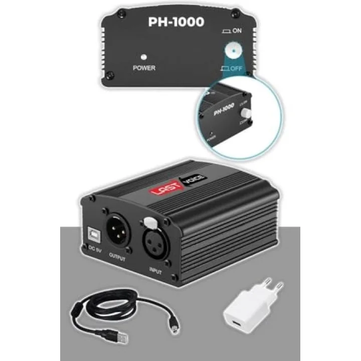 CX1-PH Kondanser Stüdyo Mikrofon Phantom Power Kulaklık Stand Full Set