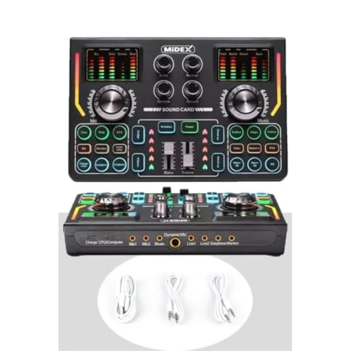 CX1 Titanium Set Efektli Ses Kartı Mikrofon Kulaklık Stand Kayıt Canlı Yayın (PC ve Telefon)