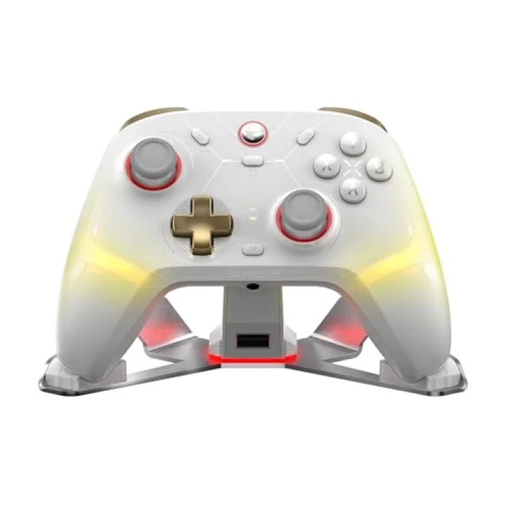 Cyclone 2 Wireless Controller - 1000Hz Polling Rate, TMR Joysticks, Hall/Micro 2-in-1 Triggers for PC/Switch/Switch 2/Android/iOS, PC Gaming Controller with Charging Dock(White)