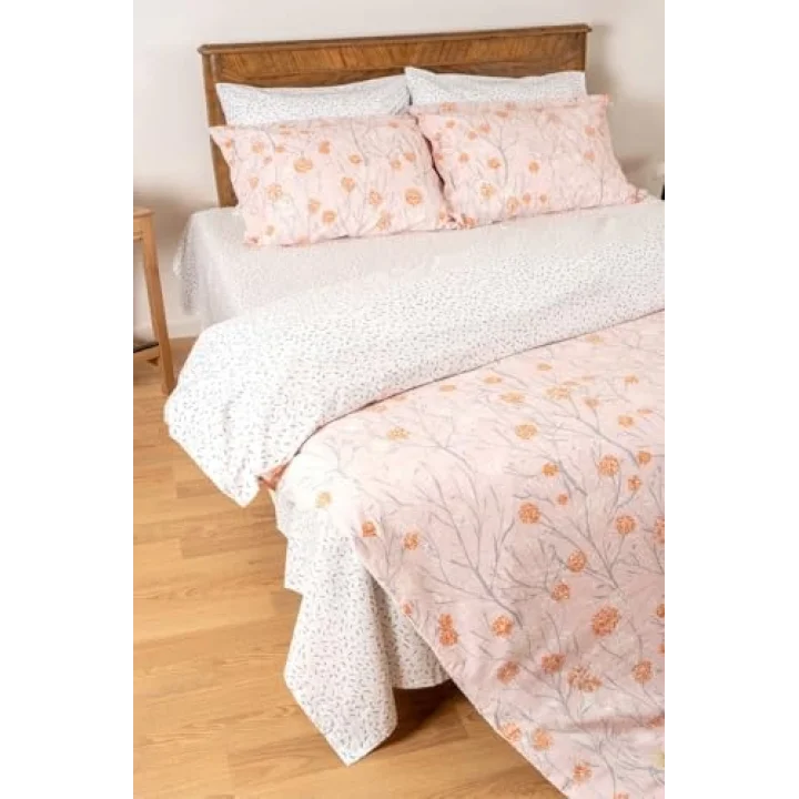 Daisy Çift Kişilik Nevresim Takımı, Pembe