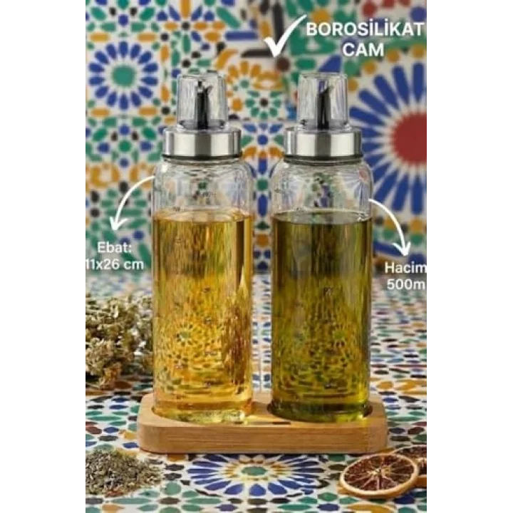 Damla Standlı Yağlık - Sirkelik Seti 500 ml