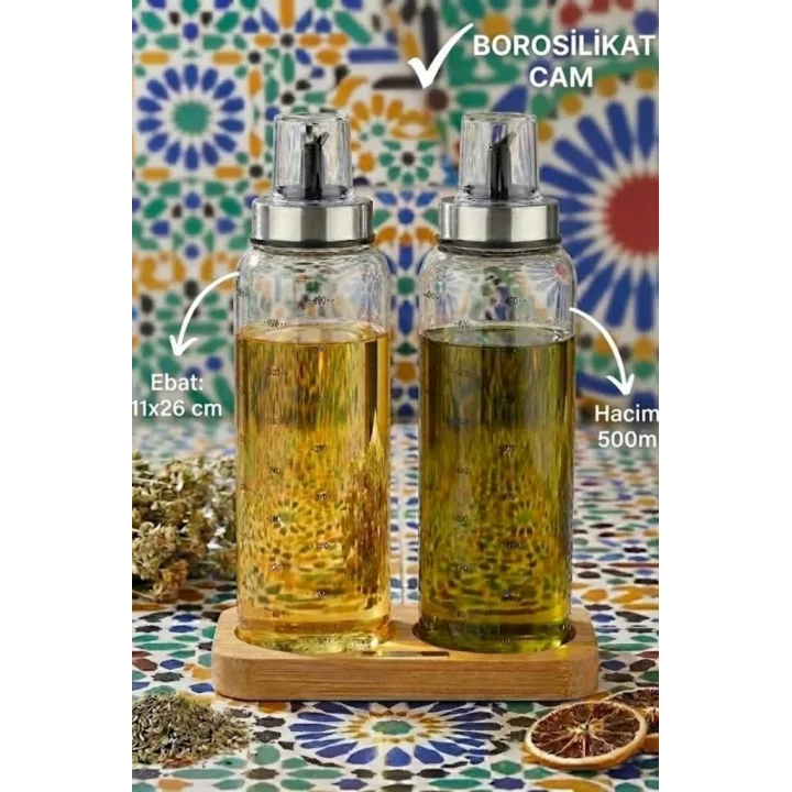 Damla Standlı Yağlık - Sirkelik Seti 500 ml