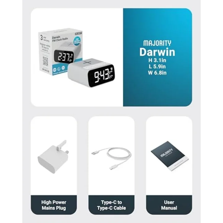 Darwin Saat Radyo BT Hoparlör