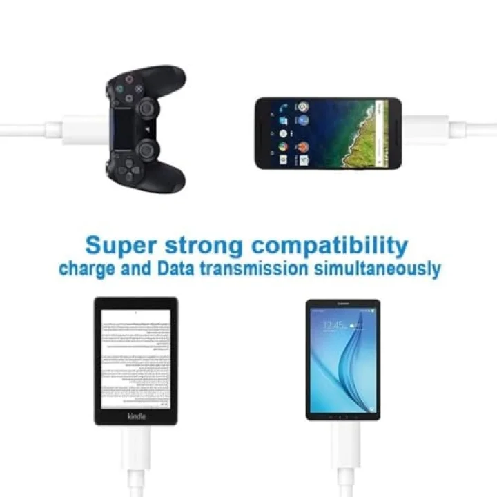 Dayanıklı USB Şarj ve Veri Kablosu, Micro USB, USB-C ve 8 Pin Seçenekli, Güçlendirilmiş Uç, Hızlı Şarja Uyumlu, Günlük Kullanım (20, Santimetre, Micro USB)