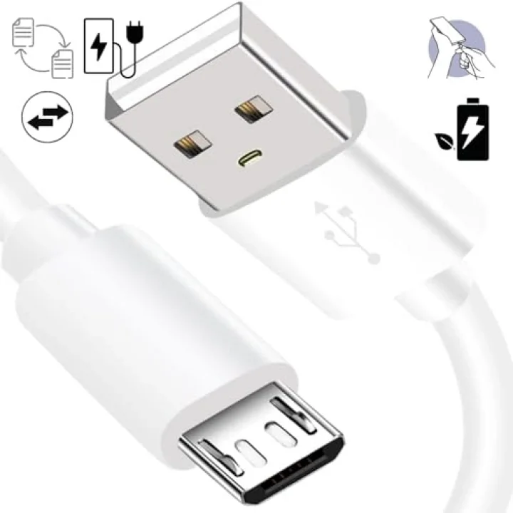 Dayanıklı USB Şarj ve Veri Kablosu, Micro USB, USB-C ve 8 Pin Seçenekli, Güçlendirilmiş Uç, Hızlı Şarja Uyumlu, Günlük Kullanım (20, Santimetre, Micro USB)