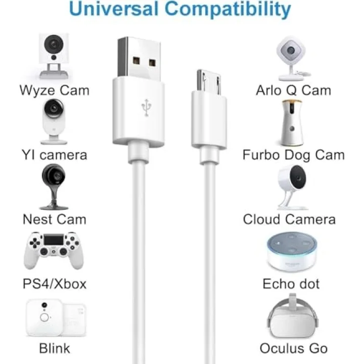 Dayanıklı USB Şarj ve Veri Kablosu, Micro USB, USB-C ve 8 Pin Seçenekli, Güçlendirilmiş Uç, Hızlı Şarja Uyumlu, Günlük Kullanım (20, Santimetre, Micro USB)