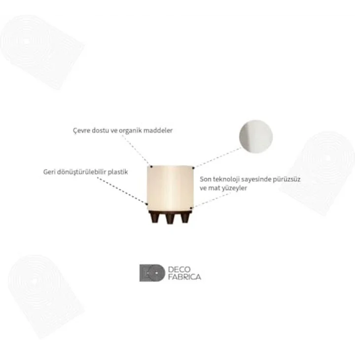 DECO FABRICA Modern Mocha Formlu Masa Lambası – Minimalist Dekoratif Abajur | Kahve Köşesi ve Mutfak için Sıcak Aydınlatma
