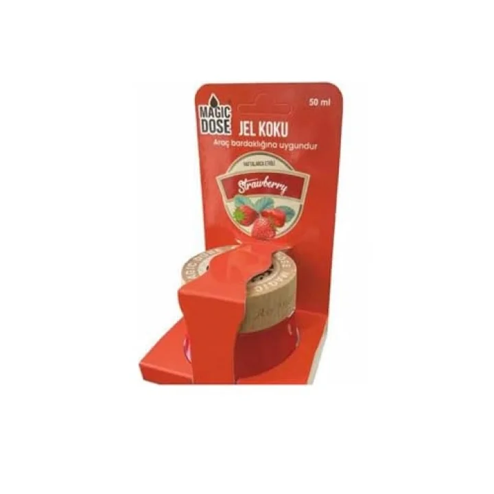 Dekoratif Ahşap Kapaklı Jel Koku Çilek 50 ml