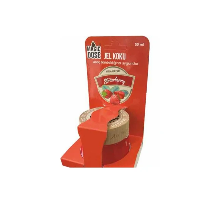 Dekoratif Ahşap Kapaklı Jel Koku Çilek 50 ml